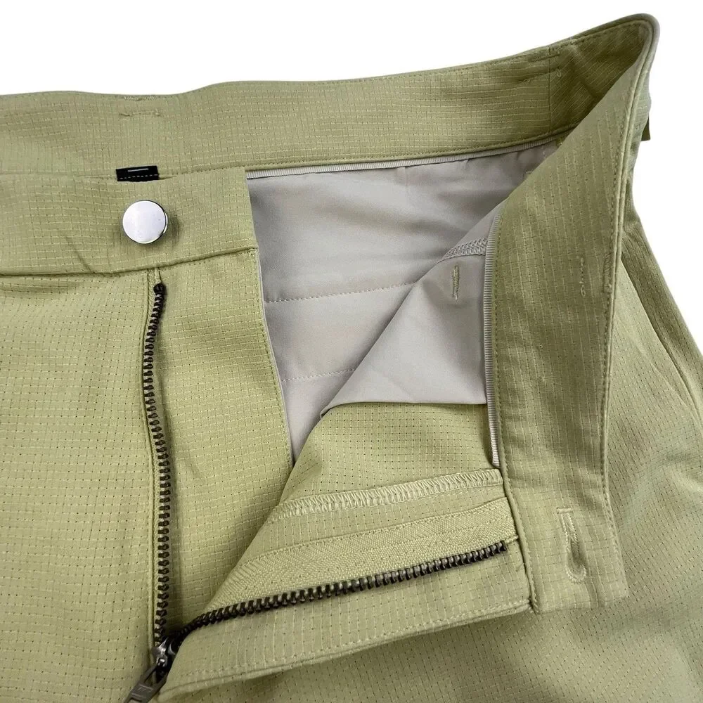 lululemon athletica Men’s Flat Front Shorts — Olive Green
